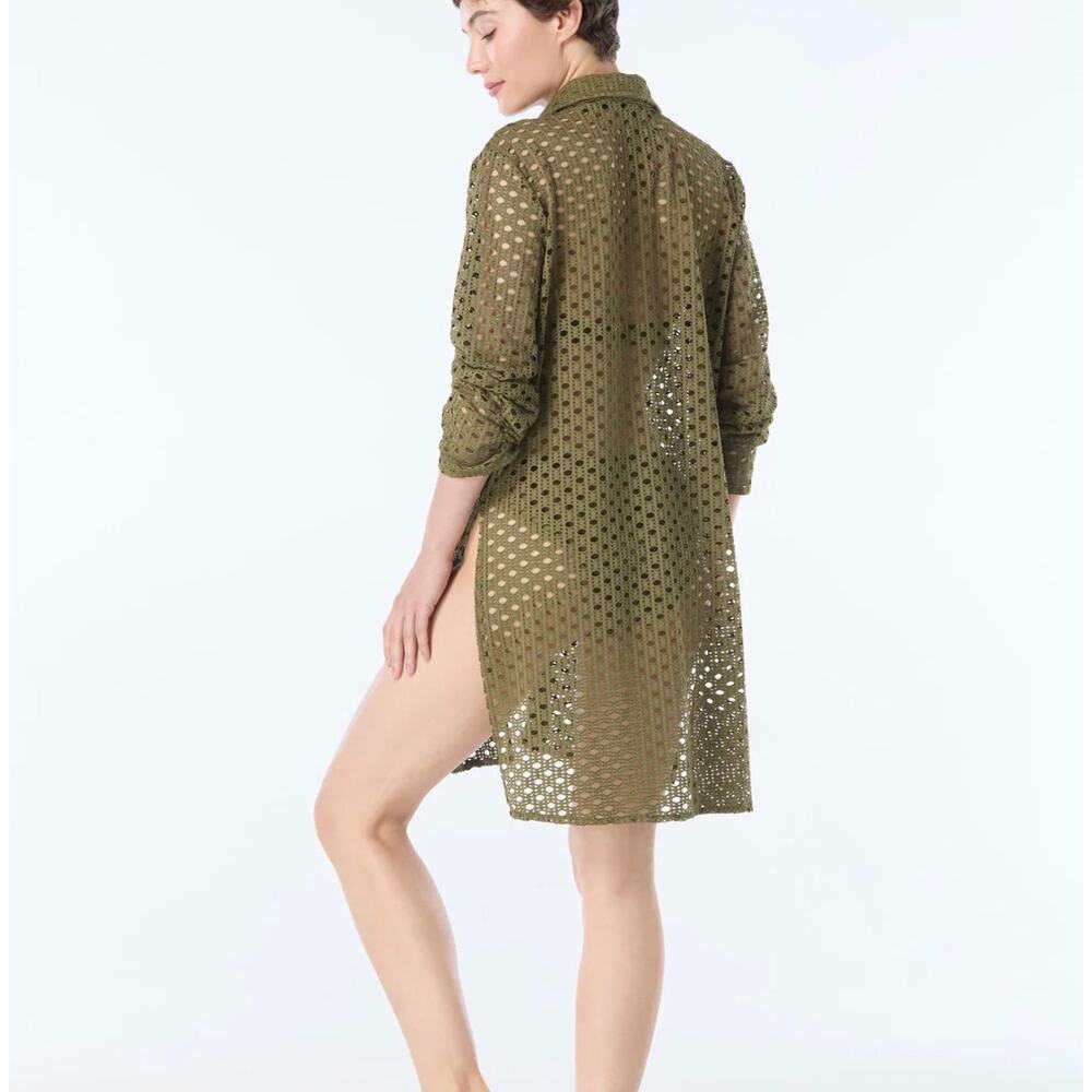 New Carmen Marc valvo crochet coverup tunic top - Picture 4 of 5